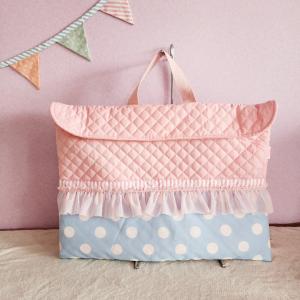 パステルなフリルの防災頭巾カバー blue (背...の商品画像