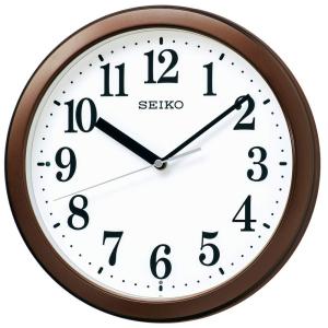 セイコークロック(Seiko Clock) セイコー クロック 掛け時計 電波 アナログ コンパクトサイズ 茶メタリック 直径28.0x4.6cm B｜hi-ka-ri-store