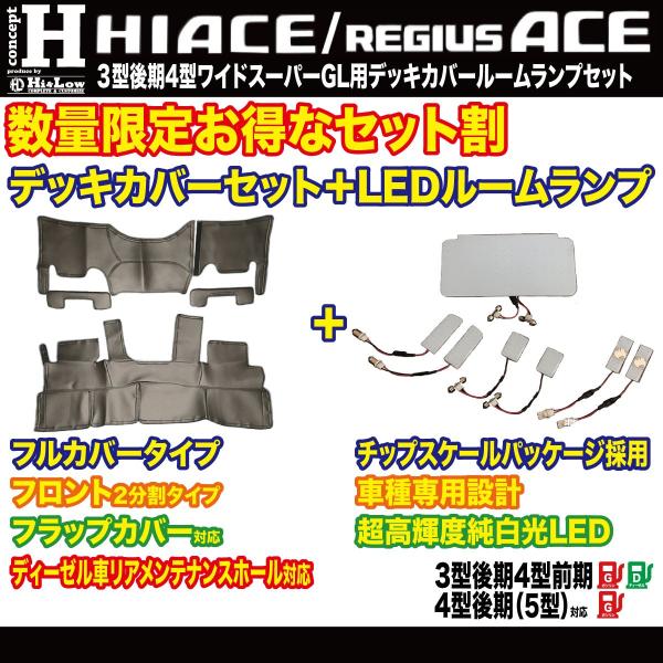 Hi&amp;Low conceptH 200系ハイエース3型後期4型ワイドスーパーGL  デッキカバーフロ...