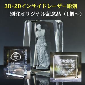 ( クリスタル / GIFT ) 2D 3D インサイド レーザー彫刻 オリジナル記念品 ( お問い合わせ ) オリジナル 記念品 名入れ 立体 刻印 写真｜hi-select