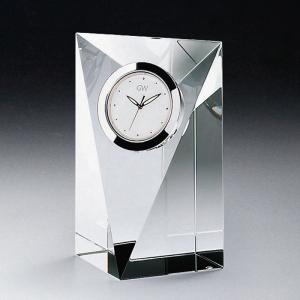 ( グラスワークス / ナルミ ) プリズムクロック M ガラス 時計 クロック 記念品｜hi-select