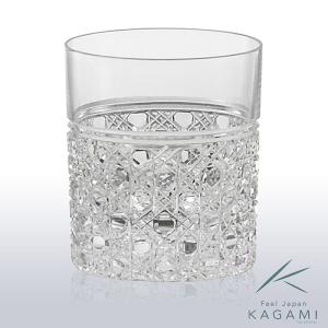 カガミクリスタル ) 江戸切子 ダブルウイスキー 八角籠目 紋 T483-1