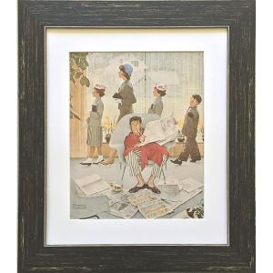 Knuckles Down（ノーマン ロックウェル） 額装品 ウッドハイグレード