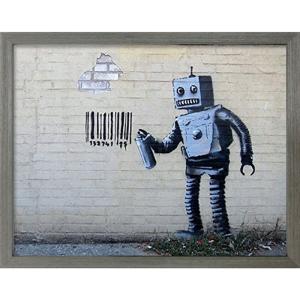 ( アートフレーム ) Banksy Robot ポスター アート インテリア 贈り物｜hi-select