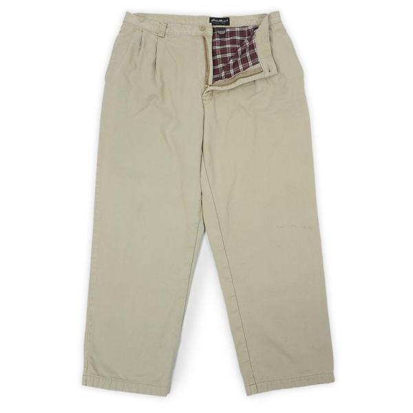 エディーバウアー Eddie Bauer 00s ネルライナー 2タック チノパンツ 黒タグ 珍品 ...