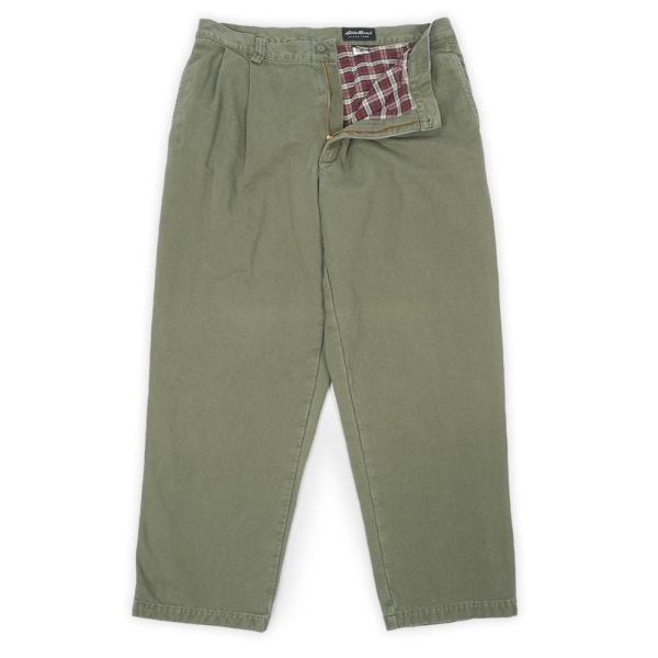 エディーバウアー Eddie Bauer 00s ネルライナー 2タック チノパンツ 黒タグ 珍品 ...