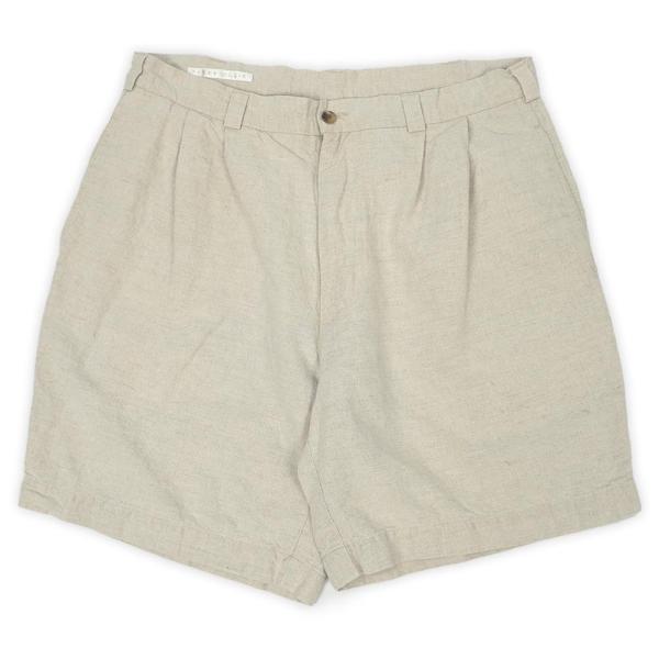 ペリーエリス PERRY ELLIS 90s 2タック リネンコットンショーツ USA 古着 ショー...