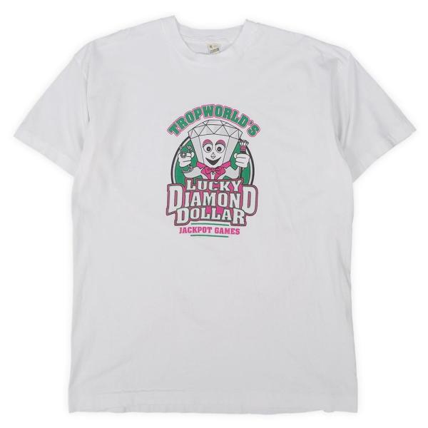 トロップワールド TROPWORLD 80's 80年代 プリント Tシャツ カジノ シングルステッ...