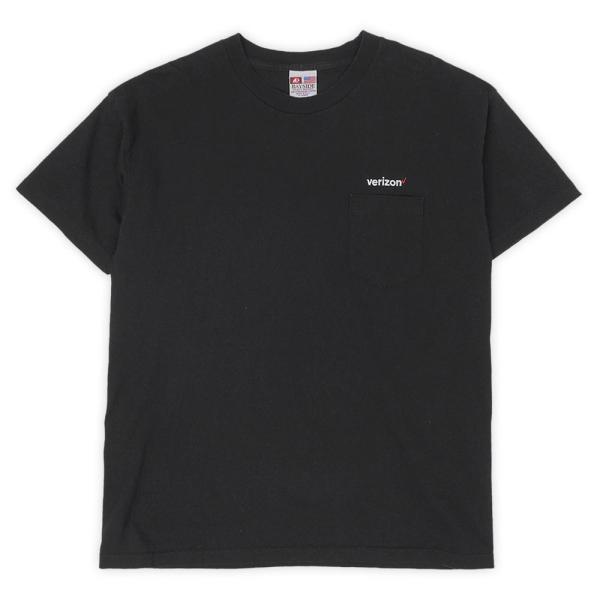 ベライゾン Verizon 00s ポケットTシャツ USA製 アメリカ製 Bayside 企業ロゴ...