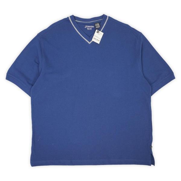 セントジョンズベイ ST JOHN'S BAY 未使用 デッドストック 00s Vネック鹿の子Tシャ...