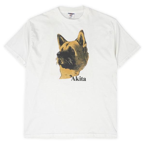 90s 00s Akita ドッグプリントTシャツ DOG 秋田犬 珍品 JERZEES 旧タグ ビ...