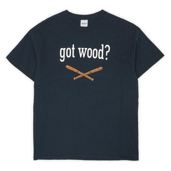 00s got wood? プリントTシャツ ショップオリジナル GILDANボディ MILK パロ...