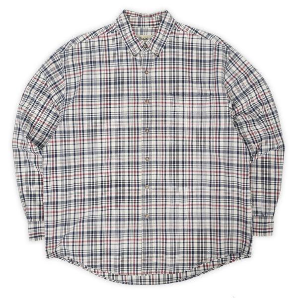 エディーバウアー Eddie Bauer 90s ボタンダウンシャツ BD 白タグ USA ビンテー...