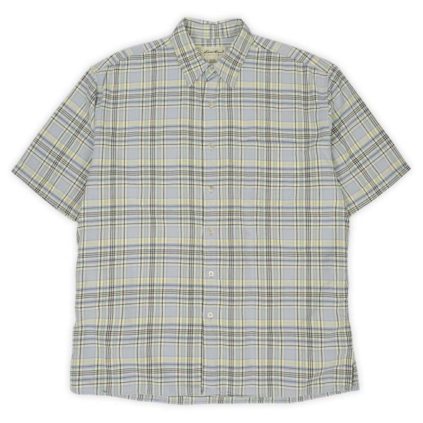 エディーバウアー Eddie Bauer 90s レギュラーカラーシャツ ボックス 白タグ 半袖 ビ...