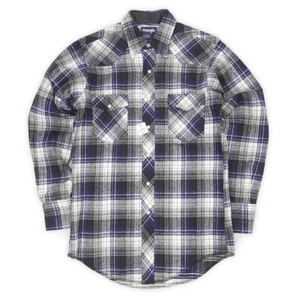 未使用 デッドストック 90s ラングラー Wrangler ヘビーネル ウエスタンシャツ USA ...