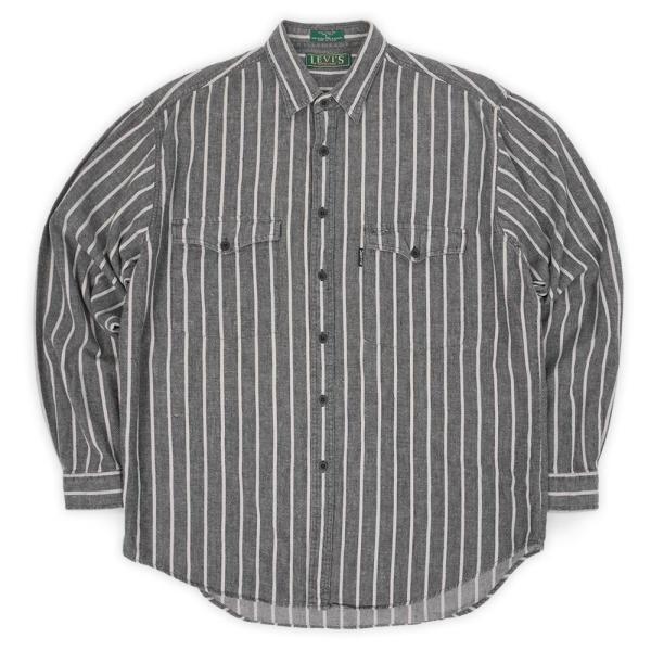 リーバイス Levi's 90s ストライプ柄 フランネルワークシャツ BIG E ビッグE USA...