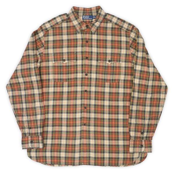 ポロラルフローレン POLO RALPH LAUREN フランネル ワークシャツ チンストラップ マ...
