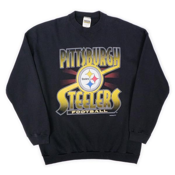 NHL Pittsburgh Steelers スティーラーズ 90's チームロゴ スウェット ト...
