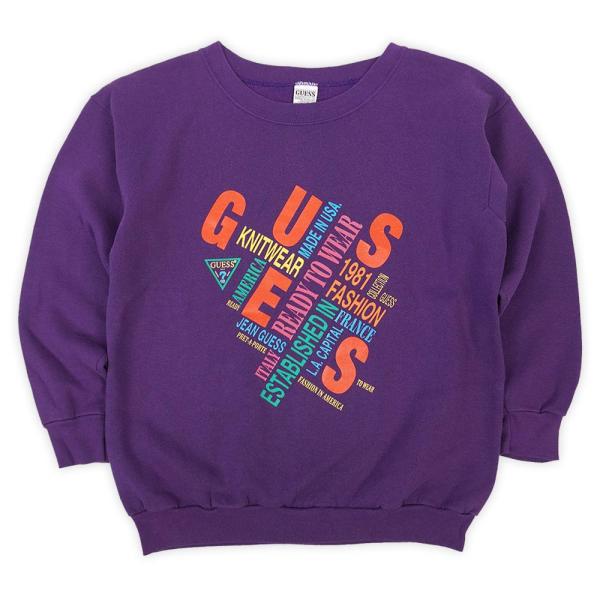 ゲス GUESS 90's スウェット クルーネック USA製 古着 トレーナー 旧タグ ヴィンテー...