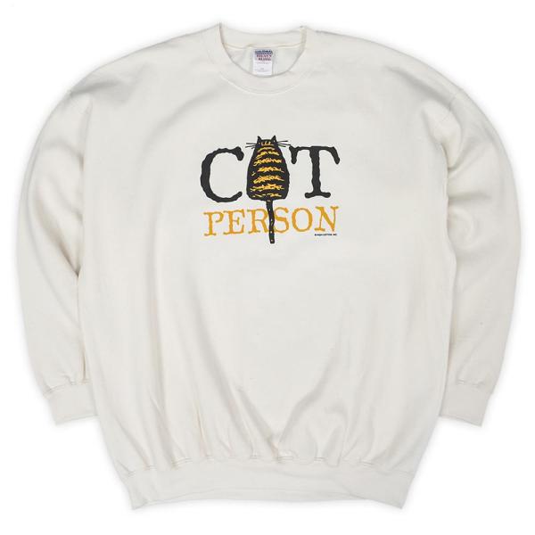 未使用 CAT PERSON デッドストック 00s プリントスウェット ビッグサイズ 大きめ GI...