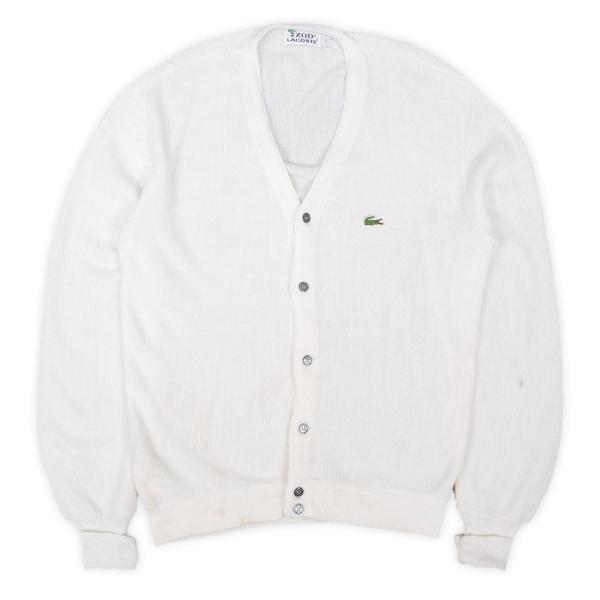 アイゾッド ラコステ IZOD LACOSTE 80's アクリルカーディガン USA製 糸巻タグ ...