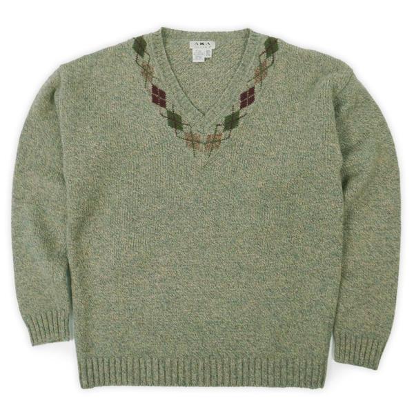 エディーバウアー AKA Eddie Bauer 90s Vネック ウールニット セーター ビッグサ...
