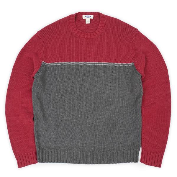 オールドネイビー OLD NAVY 00s Y2K バイカラー コットンニット 旧タグ GAP セー...