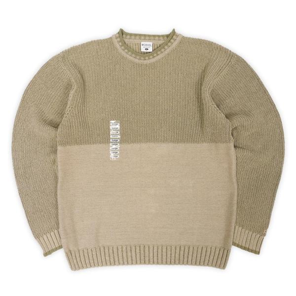 コロンビア Columbia 未使用 デッドストック 00s ロールネック コットンニット アウトド...
