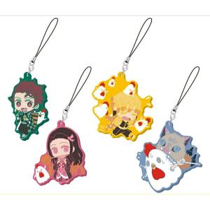 ◇ご注文より3日以内に◇ 鬼滅の刃 (アニメ) / ラバーストラップ4個セット(A)