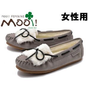 モーイ レディース MF350 本革レザー ファーモカシンローカットシューズ 01-14313502｜hi-style