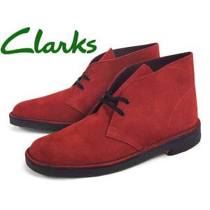 CLARKS クラークス 靴 ブーツ デザート ブーツ メンズ 赤 10131634｜hi-style