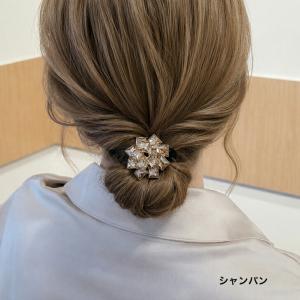 ヘアゴム ビジュー 大人 3連 丈夫 大きめ ...の詳細画像5