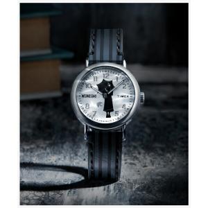 【ウェンズデーコラボ】タイメックス TIMEX 腕時計 メンズ レディース Wednesday Weekender NETFLIXドラマ レザーベルト 革ベルト tx-tw2y19400