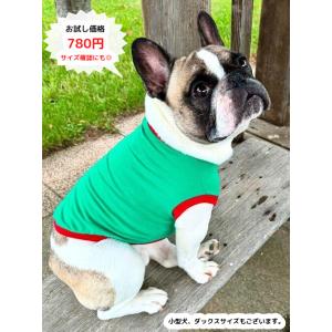 フレブル　パグ服　　ハンドメイド　クールクロスワンピ　ポテしゃん♡ フレンチブルドッグ 服 パグ 接触冷感 吸水速乾 夏用冷感服 民族調