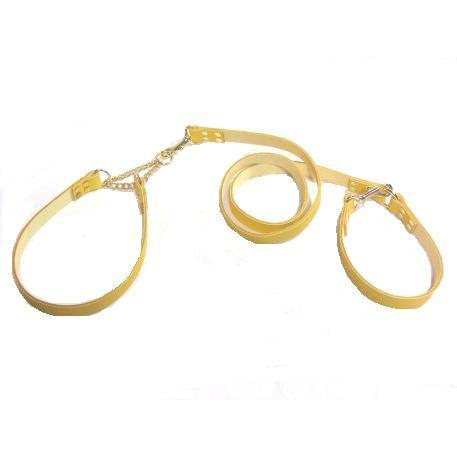 ハーフチョークとリードセット カラーヌメ　 2cm幅