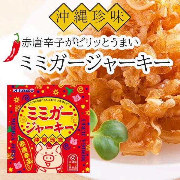 ミミガージャーキー オキハム 9g メール便送料無料 ジャーキー おつまみ 豚耳 珍味 美味しい 沖...