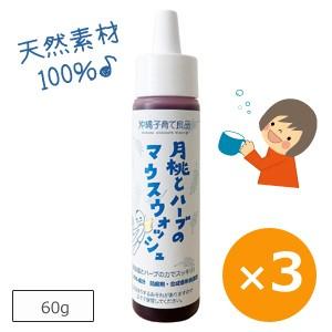 月桃とハーブのマウスウォッシュ 口腔ケア 防腐剤・合成香料無添加 60g×3本