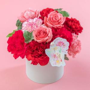 母の日 早割実施中！【日比谷花壇公式】母の日 NozomiYuasa× アレンジメント「シェールママン・ロゼ」