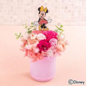 日比谷花壇公式 誕生日 花 ディズニー プリザーブド＆アーティフィシャルフラワーアレンジメント「Minnie Groovy Flower Party」(ミニーマウス) disney_y