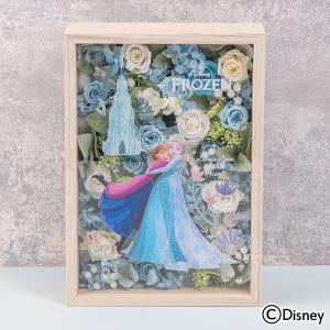 誕生日 花 ディズニー フラワーフレームアート「いつも心のそばに」（アナと雪の女王） 日比谷花壇 disney_y  結婚祝い 結婚記念日｜hibiyakadan