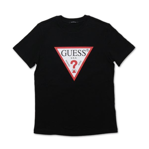 ゲス GUESS MK2K9405 MENS S/SLV TEE SHIRT Tシャツ BLACK ...