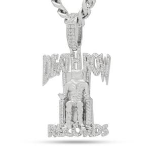 キングアイス King Ice x Death Row Records Iced Necklace ネックレス WHITE GOLD ホワイトゴールド ACCESSORIES｜hicrown