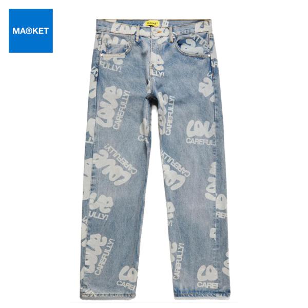 マーケット MARKET LOVE CAREFULLY LASER DENIM デニム LIGHT ...