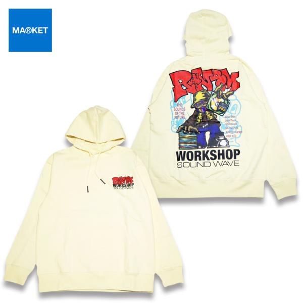 マーケット MARKET SOUNDWAVE HOODIE フーディー パーカー CREAM クリー...
