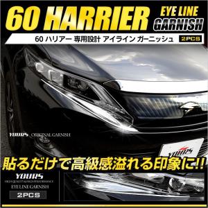 ハリアー 60 専用 メッキパーツ アイライン ガーニッシュ 2PCS ZSU60W ZSU65W ABS