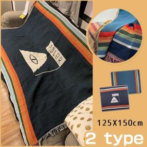 ソファー毛布 ブランケット 山トーテム レインボー アウトドア