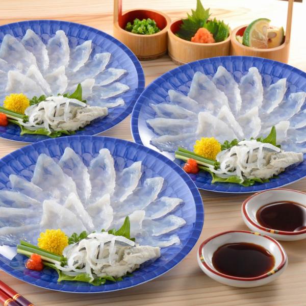 ふぐ刺し とらふぐ刺身 3皿セット 約3人前 冷凍 ギフト お取り寄せ 山口県下関市 日高本店