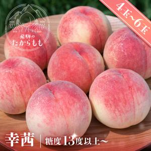 桃 ギフト 幸茜 糖度13度以上 4-6玉 1.5kg 桃 贈答用 甘い 硬い 品種 特上 朝採れ 飛騨のたから桃 硬い桃 モモ 高級 産地直送 飛騨高山
