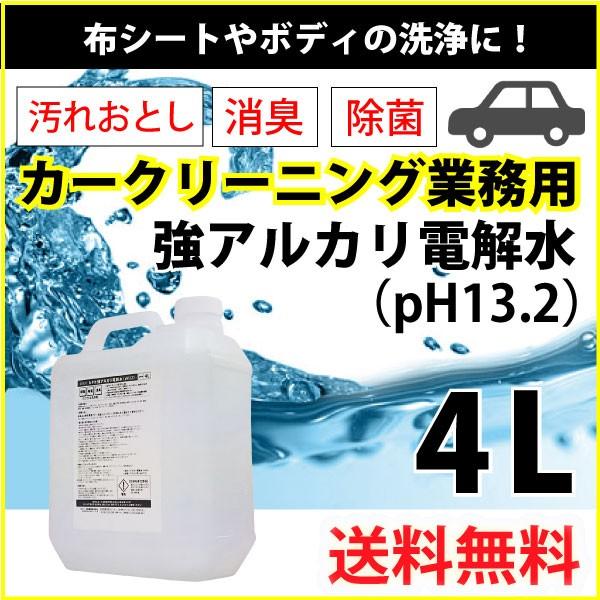 ヒダカ 強アルカリ電解水 ｐH13.2 4L カークリーニング業務用 レビュー特典有　送付先沖縄不可