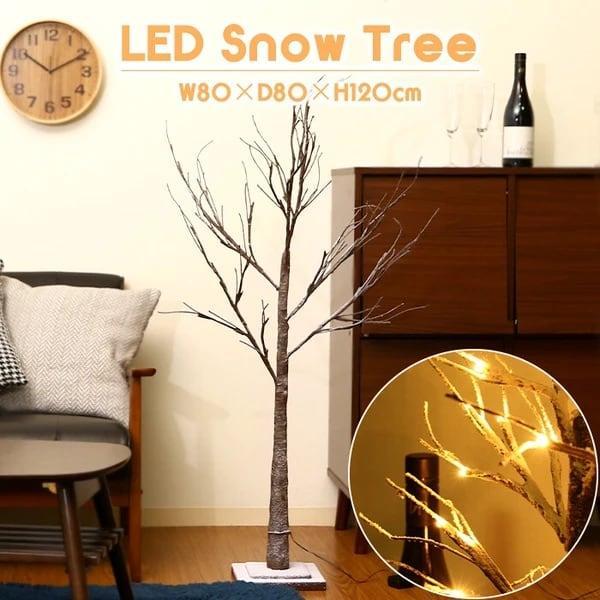 【送料無料】クリスマスツリー LED スノーツリー  120cm オブジェ
